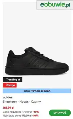 eobuwie Sneakersy Adidas Hoops Czarny oferta