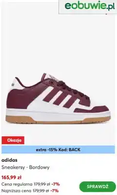 eobuwie Sneakersy Adidas bordowe oferta