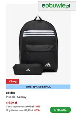 eobuwie Plecak Adidas czarny oferta