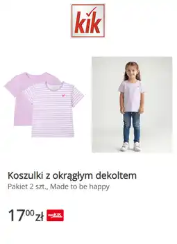 KiK Koszulki z okrągłym dekoltem Pakiet 2 szt., Made to be happy oferta