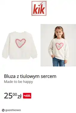 KiK Bluza z tiulowym sercem Made to be happy oferta