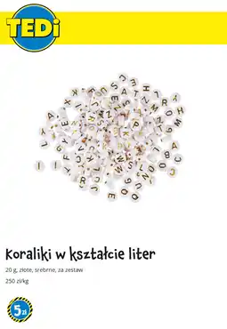 Tedi Koraliki w kształcie liter oferta