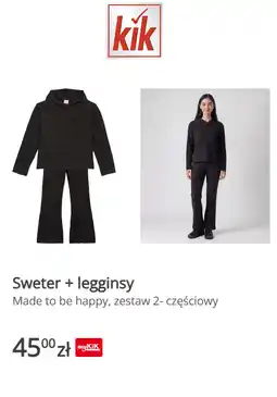 KiK Sweter + legginsy Made to be happy, zestaw 2-częściowy oferta