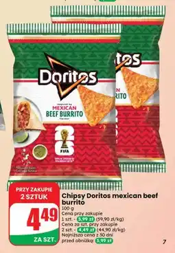 Dino Chipsy Doritos mexican beef burrito oferta