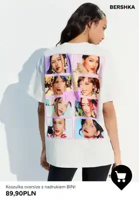 Koszulka oversize z nadrukiem BINI Bershka
