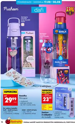 Biedronka Butelka filtrująca Dafi Pusheen / Barça oferta