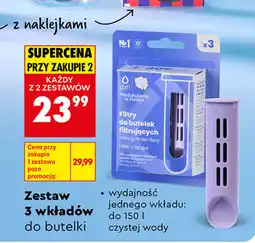 Biedronka Zestaw 3 wkładów do butelki filtrującej Dafi oferta