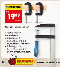 Biedronka Ściski stolarskie Niteo oferta