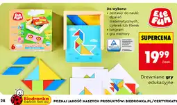 Biedronka Drewniane gry edukacyjne Elefun oferta