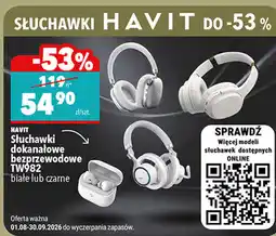Biedronka Słuchawki dokanałowe bezprzewodowe HAVIT TW982 oferta