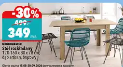 Biedronka Stół rozkładany 120-160 x 80 x 78 cm, dąb artisan, brązowy oferta