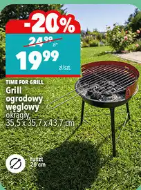 Biedronka Grill ogrodowy węglowy okrągły Time for Grill oferta