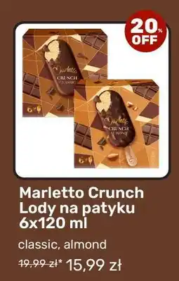 Biedronka Marletto Crunch Lody na patyku 6x120 ml oferta