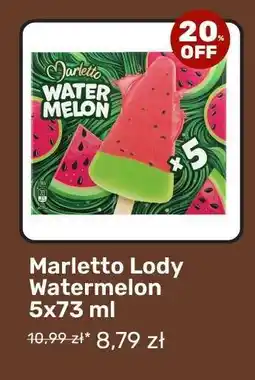 Biedronka Marletto Lody Watermelon 5x73 ml oferta