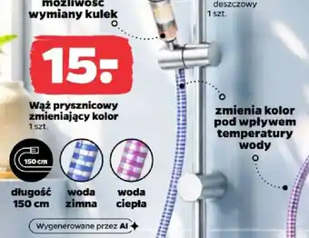 Wąż prysznicowy zmieniający kolor