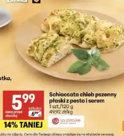 Delikatesy Centrum Schiaccata chleb pszenny płaski z pesto i serem oferta
