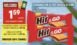 Delikatesy Centrum Ciastka Hit & GO choco & milk oferta