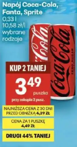 Delikatesy Centrum Napój Coca-Cola, Fanta, Sprite oferta