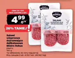 Netto Salami wieprzowe dojrzewające delikatesowe Mistrz Rohus oferta
