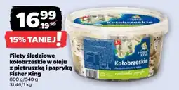 Netto Filety śledziowe kołobrzeskie w oleju z pietruszką i papryką Fisher King oferta