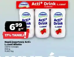 Netto Napój jogurtowy Acti+ L.casei Miletto oferta