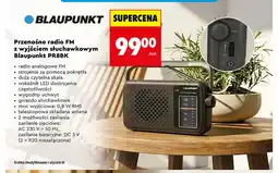 Biedronka Przenośne radio Fm z wyjściem słuchawkowym Blaupunkt PR8BK oferta