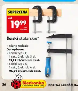 Biedronka Ściski stolarskie typu F Niteo oferta