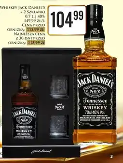 Dino Zestaw Whiskey Jack Daniel's + 2 szklanki oferta