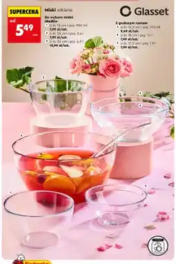 Biedronka Miska szklana gładka Glasset śr. 15 cm oferta