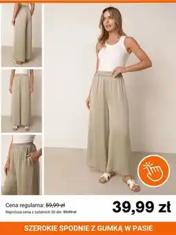 Born2be Spodnie damskie szerokie z gumką w pasie Born2be oferta