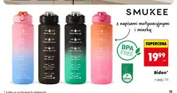 Biedronka Bidon Smukee z napisami motywacyjnymi i miarką oferta