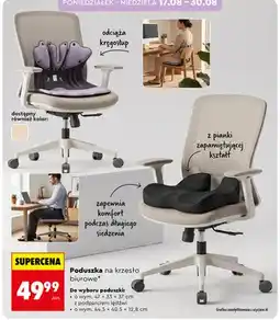 Biedronka Poduszka na krzesło biurowe z podparciem lędźwi oferta