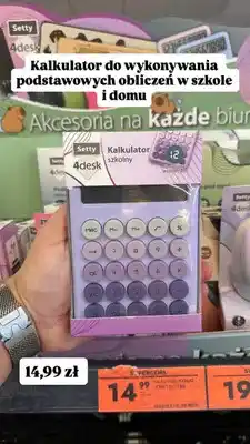 Biedronka Kalkulator szkolny Setty 4desk oferta