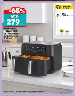 Biedronka Frytkownica beztłuszczowa dwukomorowa Hoffen Expert 3,5 l i 6 oferta