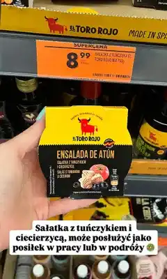 Biedronka Sałatka z tuńczykiem i ciecierzycą El Toro Rojo oferta