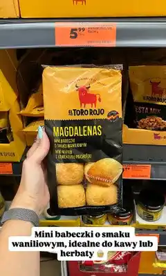 Biedronka Mini babeczki o smaku waniliowym El Toro Rojo Magdalenas oferta