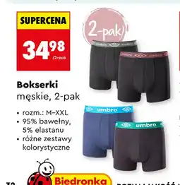 Biedronka Bokserki męskie Umbro 2-pak oferta