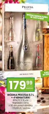 Twój Market Zestaw wódka Pravda 0,7 l + 4 miniaturki oferta