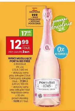 Twój Market Wino bezalkoholowe musujące Porta Rei białe półsłodkie oferta