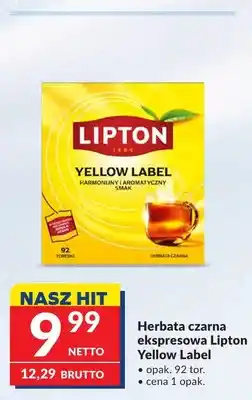 Herbata czarna ekspresowa Lipton Yellow Label