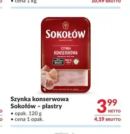 Makro Szynka konserwowa Sokołów plastry oferta
