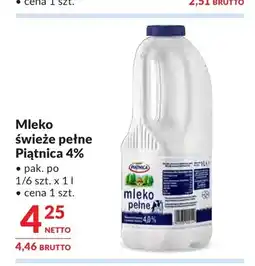 Makro Mleko świeże pełne Piątnica 4% oferta