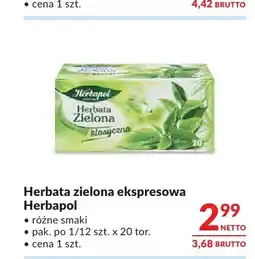 Makro Herbata zielona ekspresowa Herbapol klasyczna oferta
