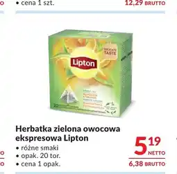 Makro Herbatka zielona owocowa ekspresowa Lipton oferta