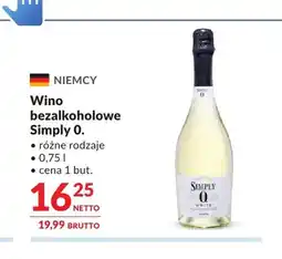 Makro Wino bezalkoholowe Simply 0 oferta