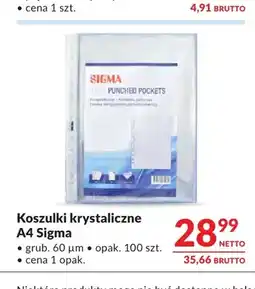 Makro Koszulki krystaliczne A4 Sigma oferta