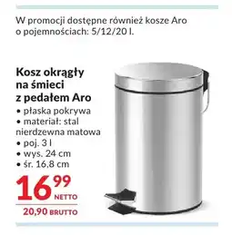 Makro Kosz okrągły na śmieci z pedałem Aro oferta