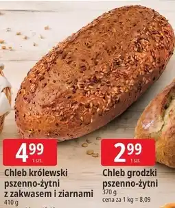E.Leclerc Chleb królewski pszenno-żytni z zakwasem i ziarnami oferta