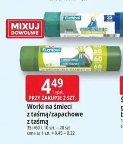 E.Leclerc Elembal Worki na śmieci z taśmą/zapachowe z taśmą oferta