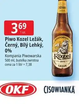 E.Leclerc Piwo Kozel Ležák, Černý, Bílý Lehký, 0% oferta